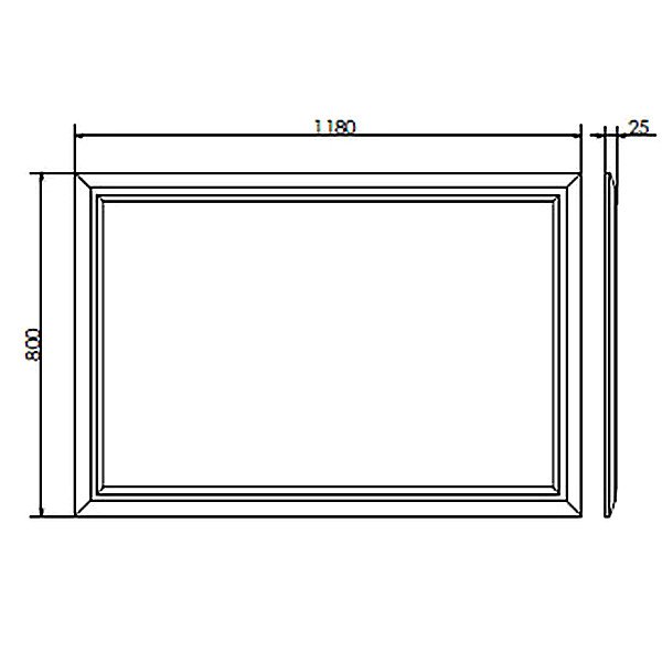 Зеркало Comforty Империя 120x80, цвет белый глянец