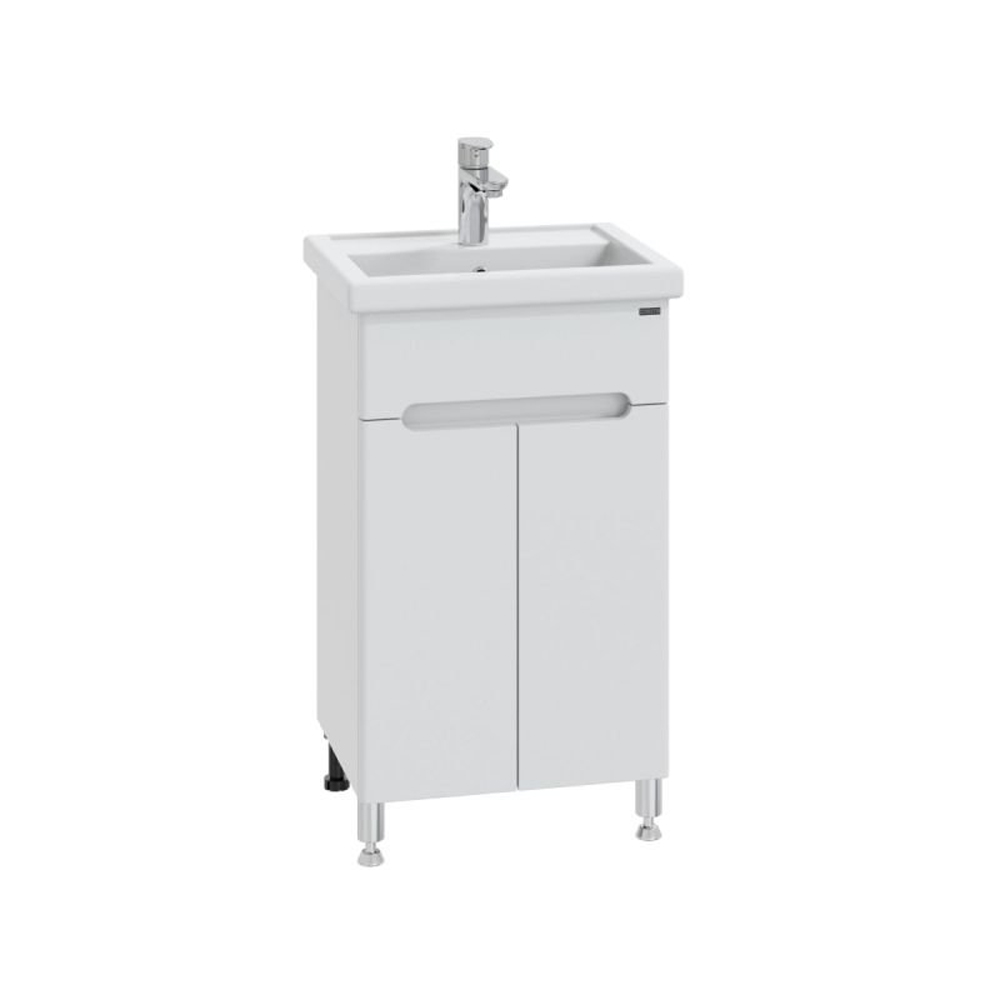Тумба под раковину Санта Лондон 50 напольная, с дверцами, цвет белый - фото 1