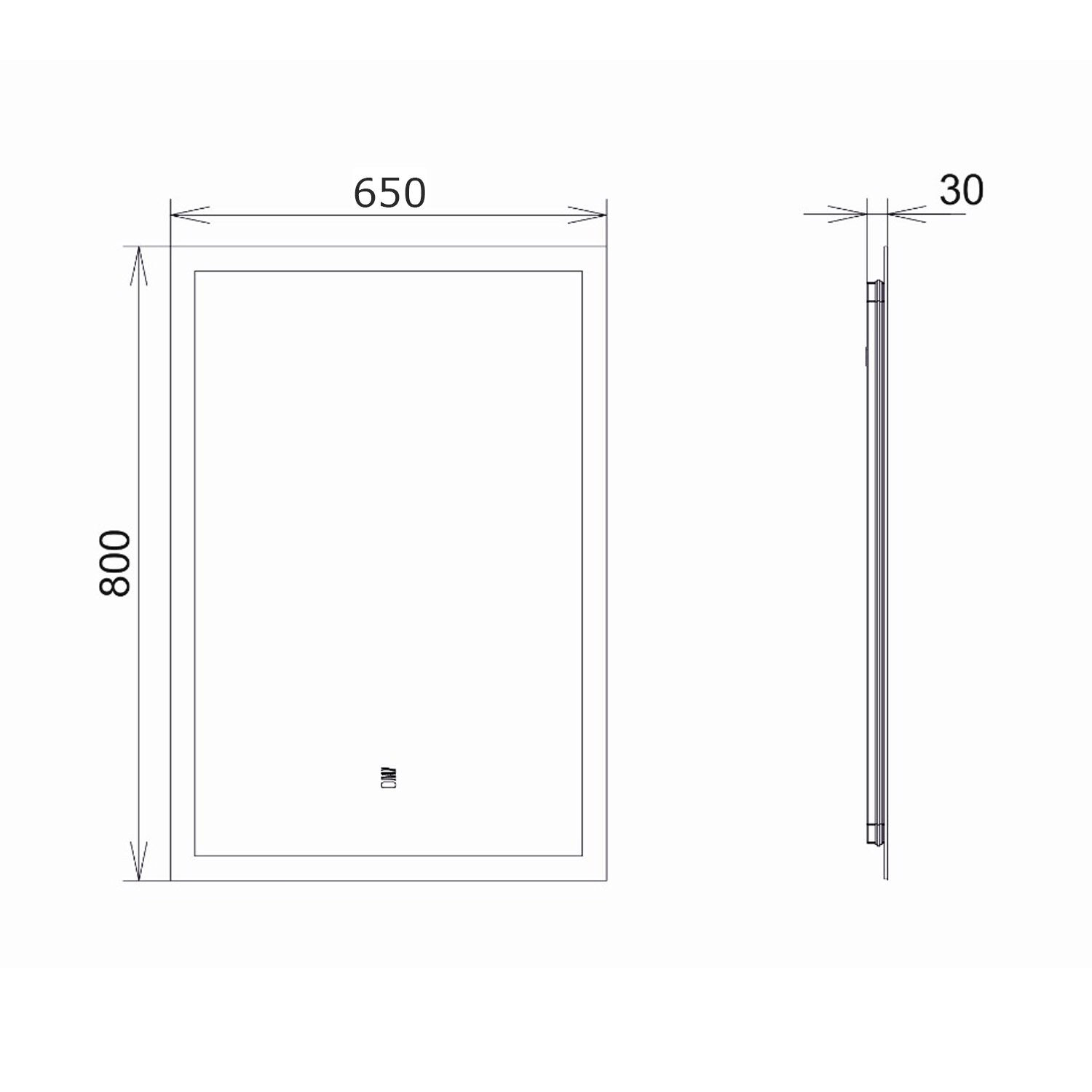 Зеркало Comforty Эдельвейс 65, с подсветкой - фото 1