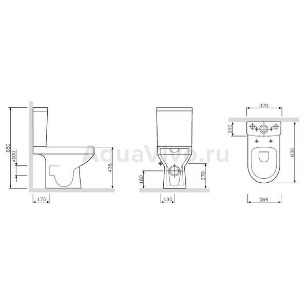 Унитаз AM.PM Spirit V2.0 C708600WH FlashClean компакт