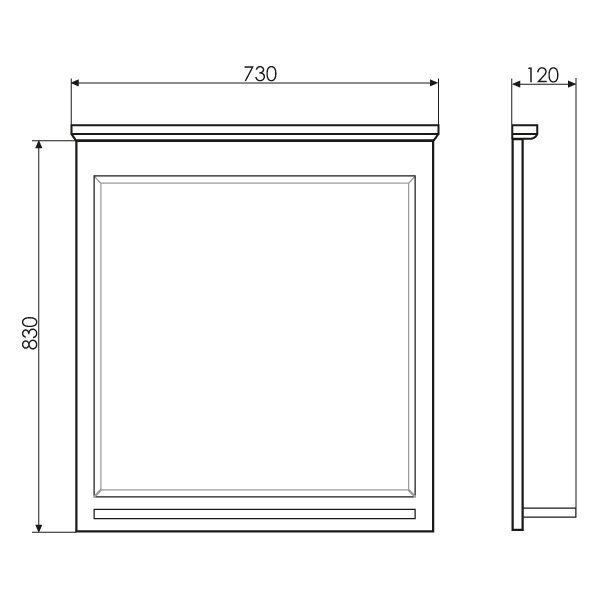 Зеркало Comforty Тбилиси 70x80, цвет белый глянец - фото 1