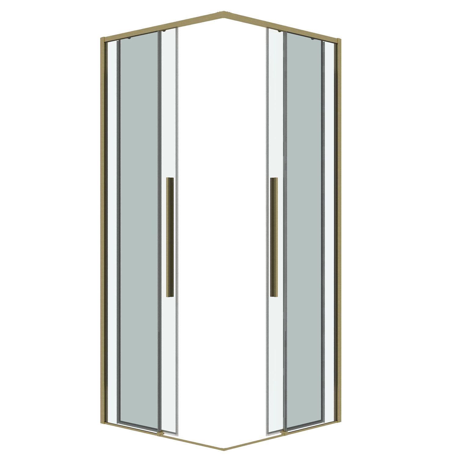 Душевой уголок Grossman Galaxy 300.K33.01.9090.32.00 90х90, стекло прозрачное, профиль золото сатин