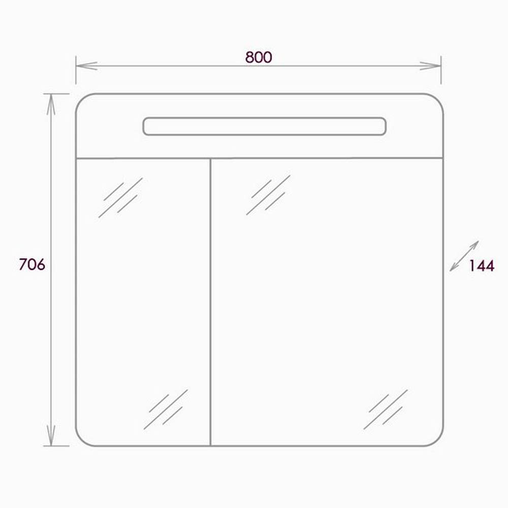 Мебель для ванной Оника Стрим 80, напольная, цвет белый