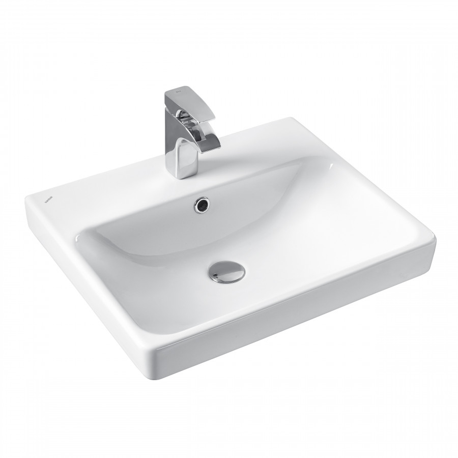 Мебель для ванной Оника Балтика-Квадро 60, цвет белый / хром