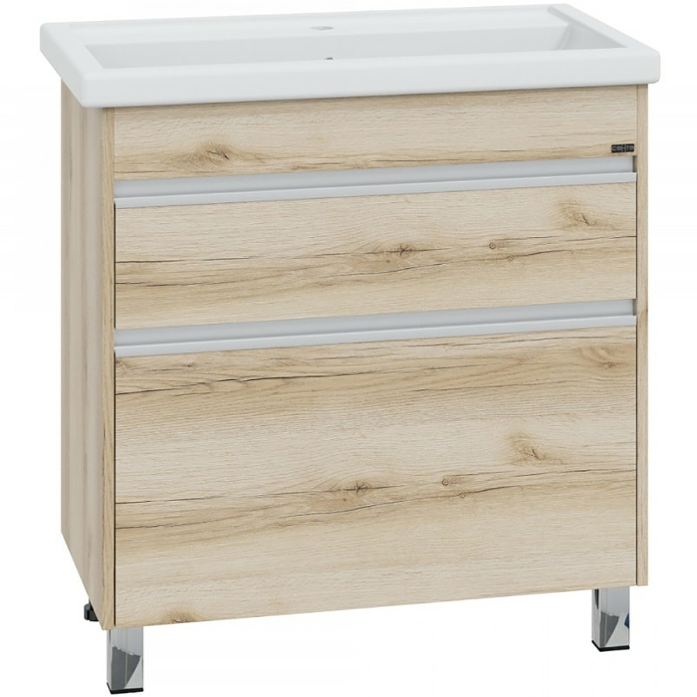 Тумба под раковину Санта Уран 80 напольная, цвет дуб австрийский - фото 1