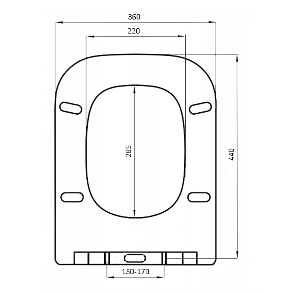 Сидение CeruttiSPA Nivolet Aria PP CT9126 для унитаза, с микролифтом, цвет белый - фото 1