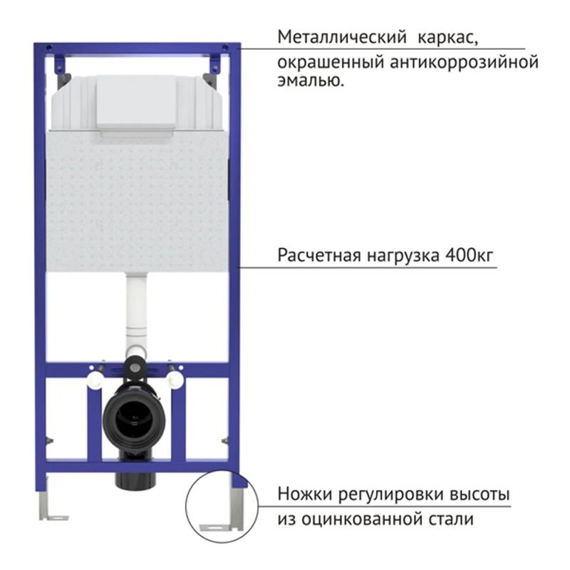 Инсталляция Berges Novum 525 040000 для подвесного унитаза