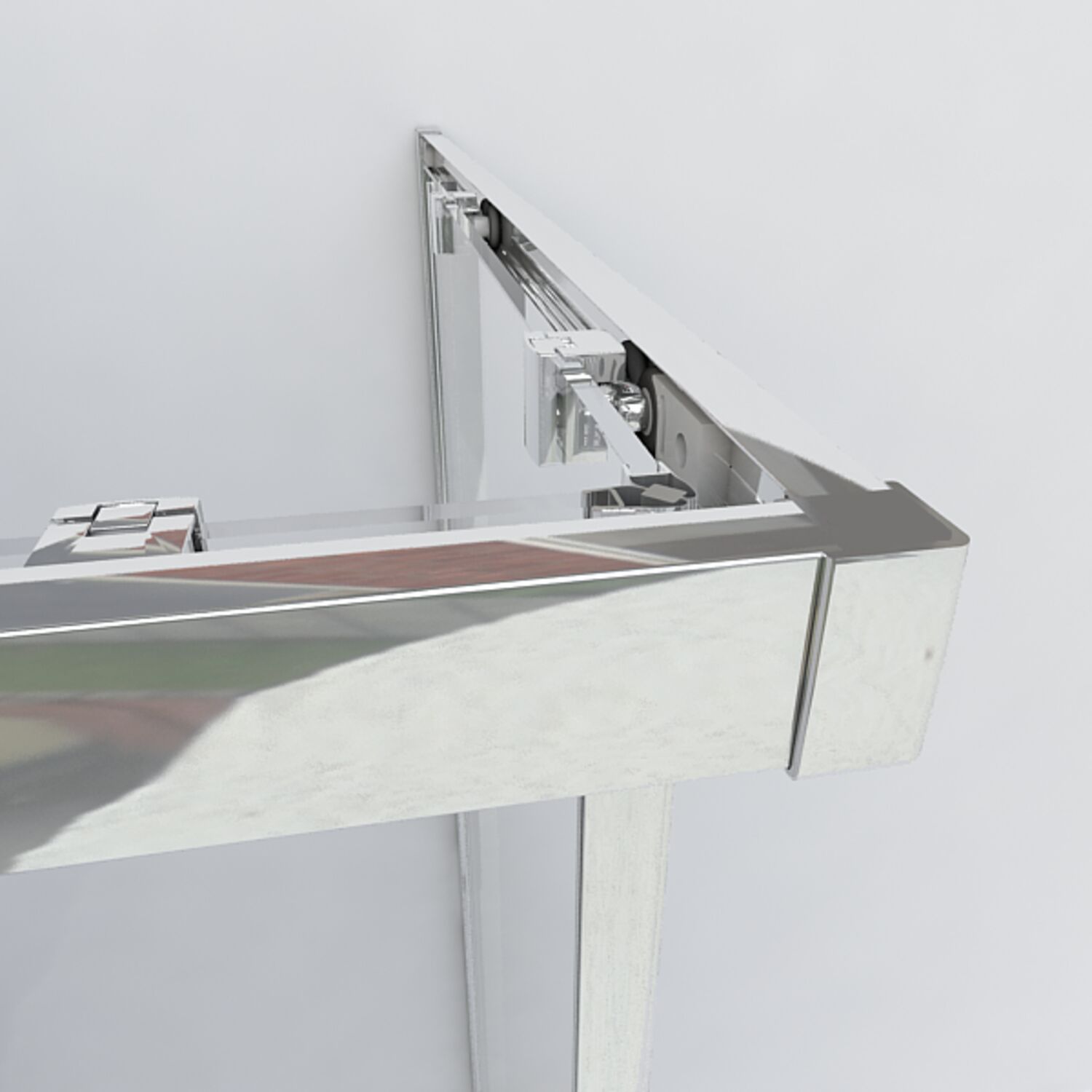 Душевой уголок Vincea Garda VSS-1G 100x100, стекло прозрачное, профиль брашированное золото - фото 1