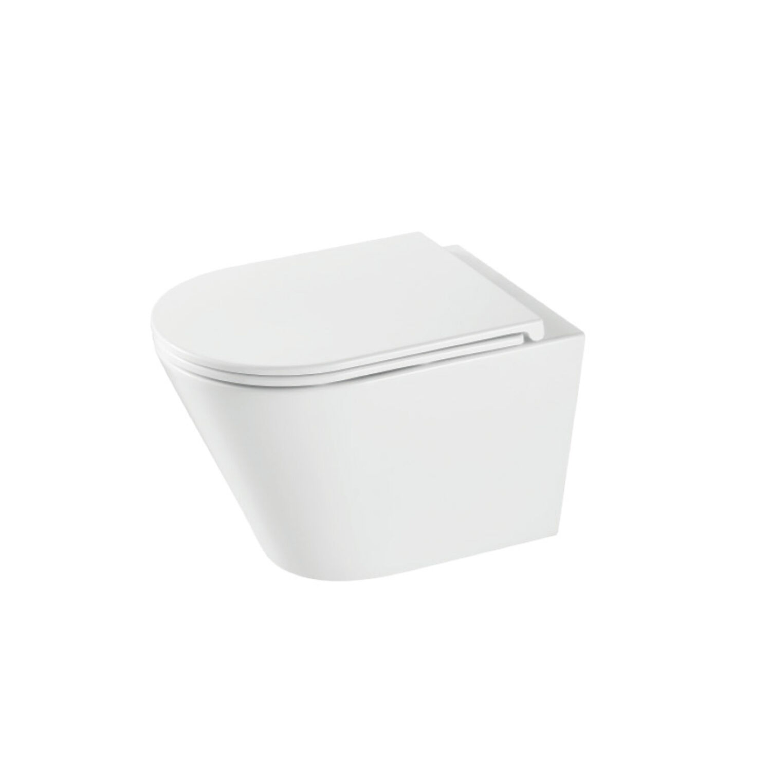 Унитаз Grossman Tornado GR-4403 SQ подвесной, безободковый, смыв Торнадо, с сиденьем микролифт, цвет белый глянцевый