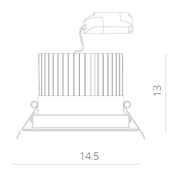 Точечный светильник Arte Lamp Apertura A3315PL-1WH, арматура белая, 15х15 см