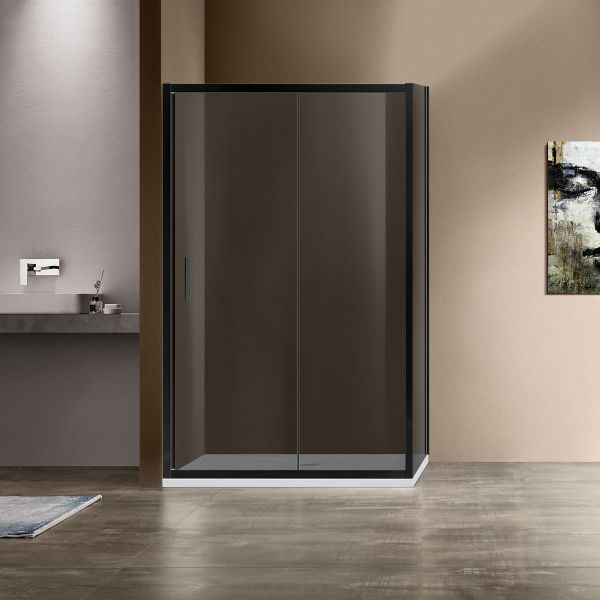 Душевой уголок Vincea Garda VSR-1G1 120x90, стекло тонированное, профиль черный