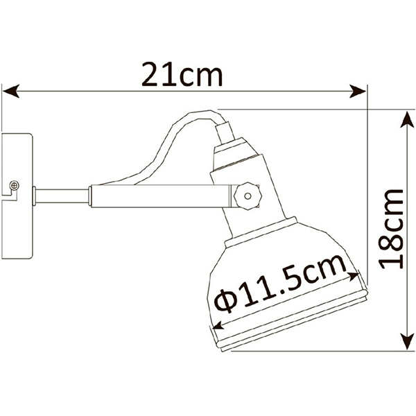 Бра Arte Lamp Martin A5213AP-1BR, арматура коричневая / золото, плафон металл коричневый / золото, 11х22 см - фото 1