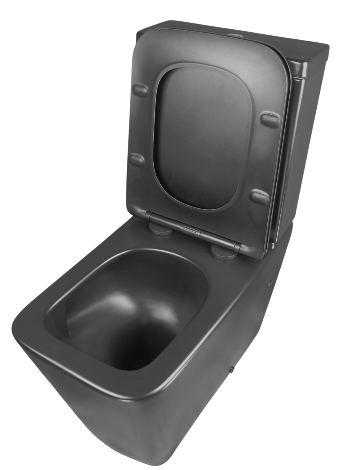 Унитаз Joki Bliss Т JK3062022MB напольный, безободковый, смыв Торнадо, с сиденьем микролифт, цвет черный матовый - фото 1