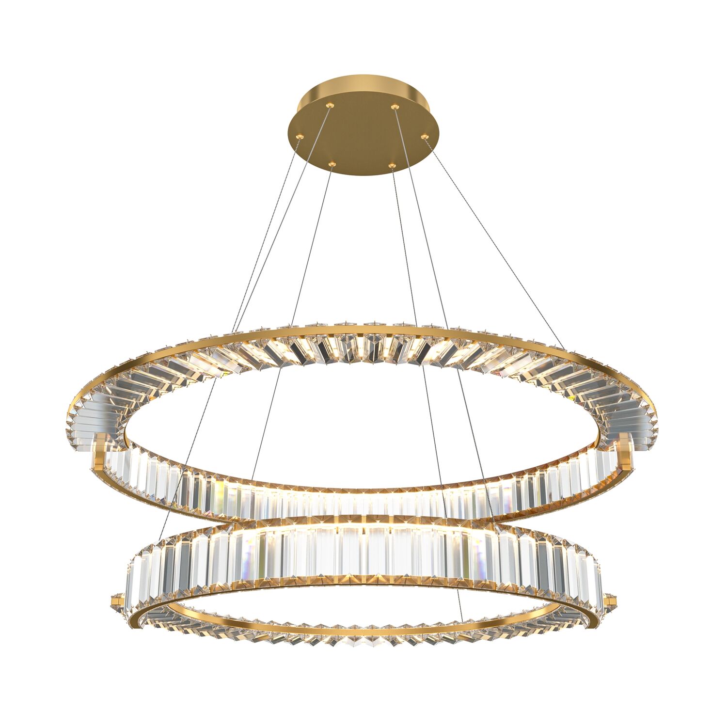Подвесной светильник Maytoni Krone P097PL-L90BS3K, арматура латунь, профиль хрусталь прозрачный