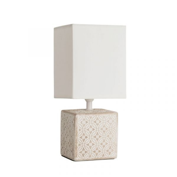 Настольная лампа Arte Lamp Fiori A4429LT-1WA, арматура белая, плафон ткань белая, 13х11 см