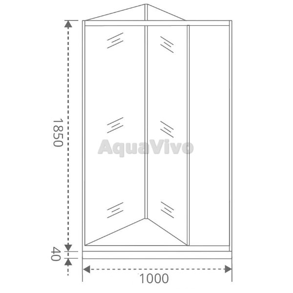 Душевая дверь Good Door Infinity SD-100-G-CH, стекло грейп, профиль хром - фото 1