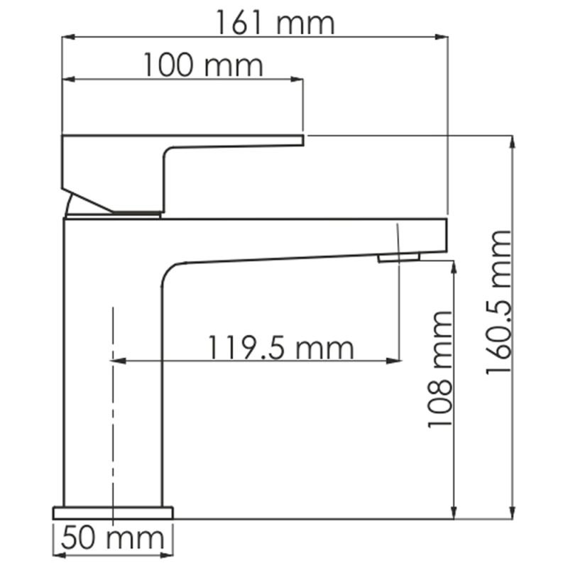 Смеситель WasserKRAFT Abens 2003 для раковины, цвет черный