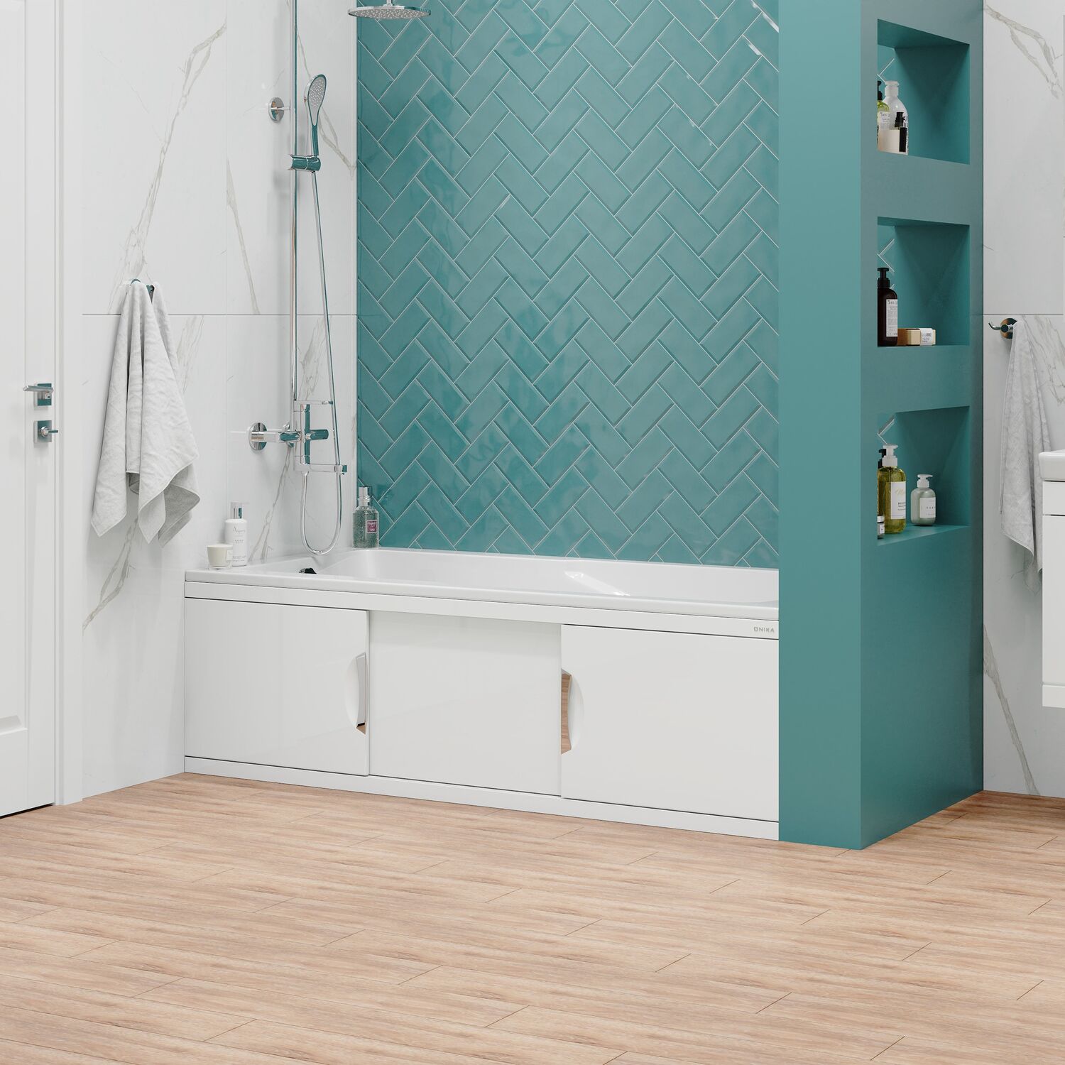 Экран для ванны Оника Лагуна Эконом 180, цвет белый - фото 1