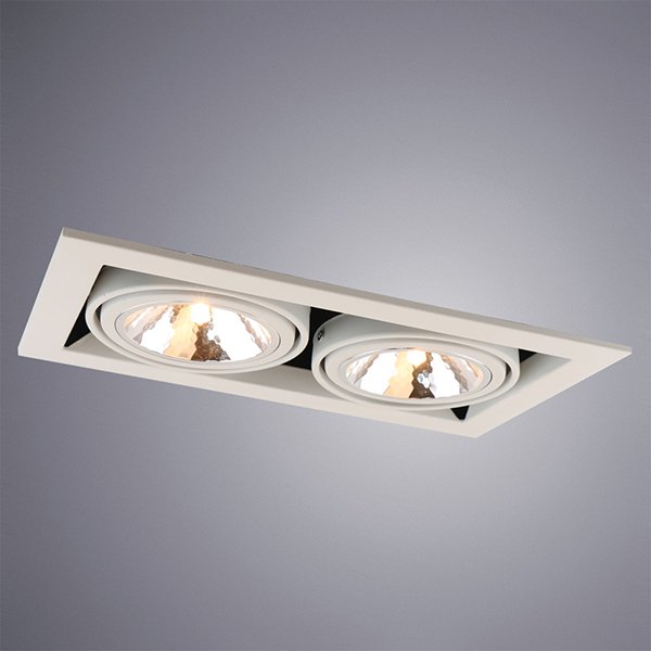 Точечный светильник Arte Lamp Cardani Semplice A5949PL-2WH, арматура черная, 35х20 см - фото 1