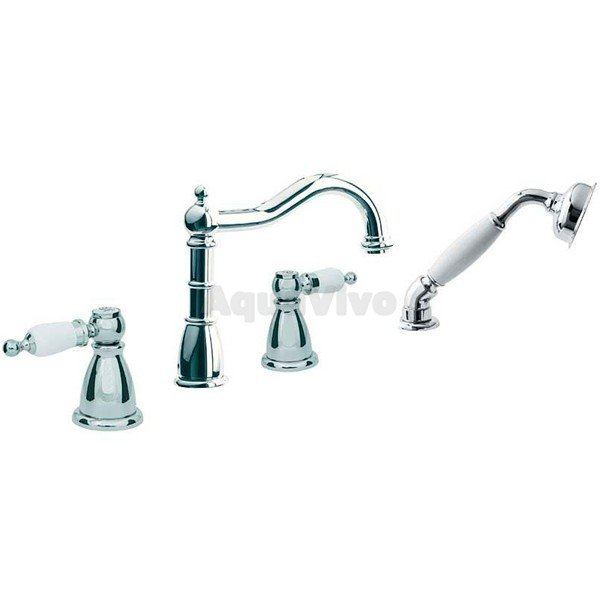 Смеситель Boheme Tradizionale Chrome 396 на борт ванны, врезной