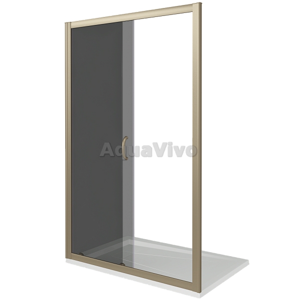 Душевая дверь Good Door Jazze WTW-130-B-BR 130, стекло тонированное, профиль бронза