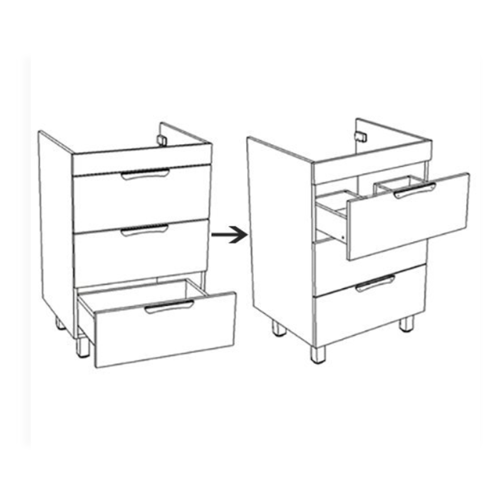 Тумба под раковину Corozo Алиот 56, напольная, цвет белый - фото 1
