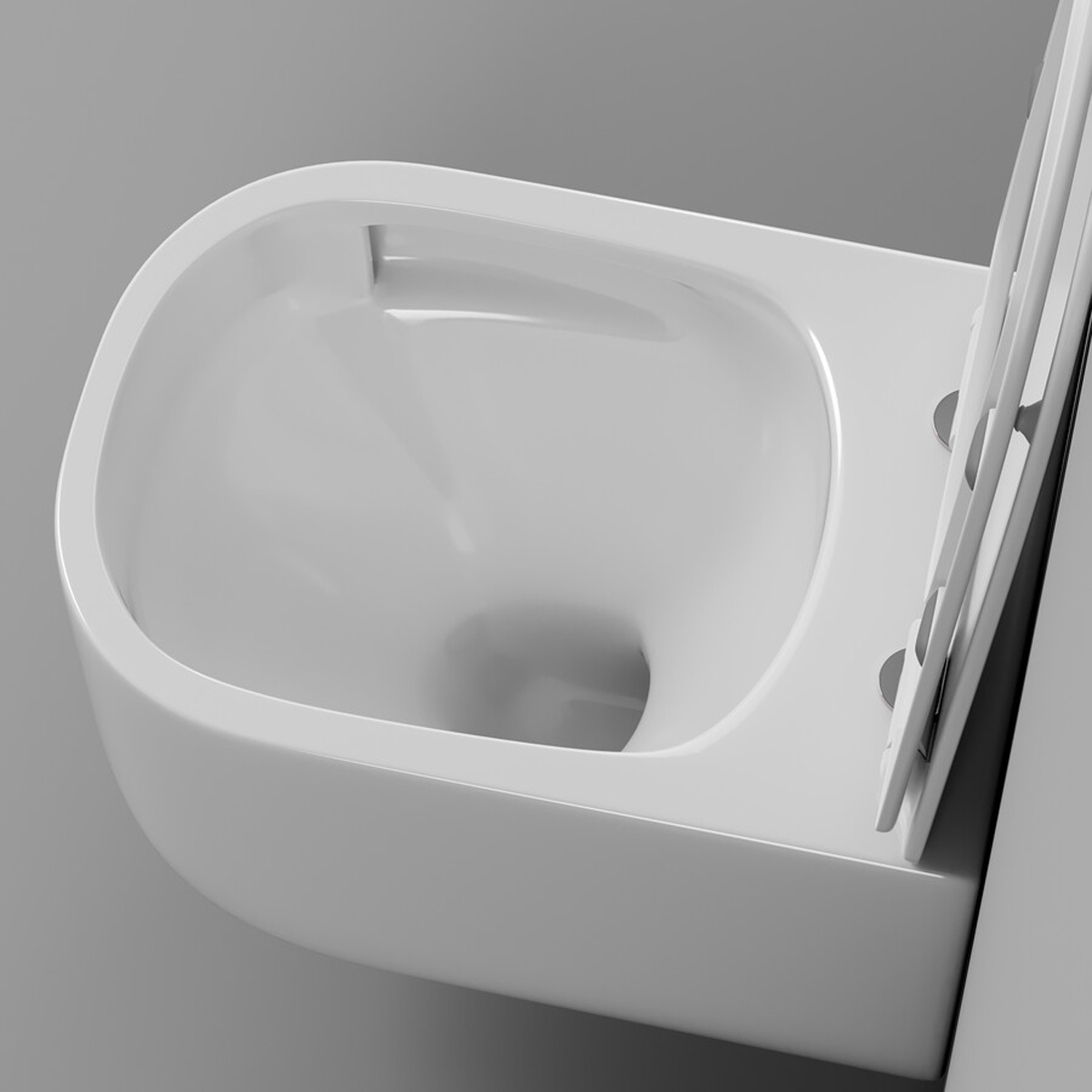 Унитаз Grossman Thin Rim GR-5605 SQ подвесной, с сиденьем микролифт, цвет белый глянцевый - фото 1