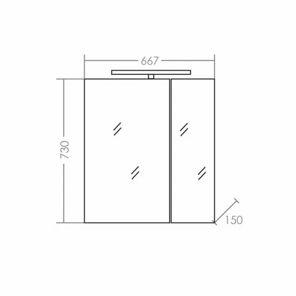 Мебель для ванной Санта Сатурн 70, подвесная, цвет белый