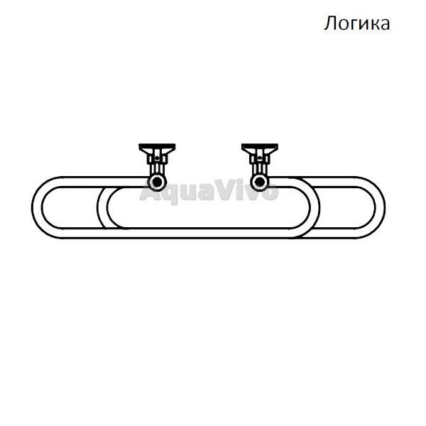 Полотенцесушитель Тругор Логика НК 60х70 водяной, межосевое расстояние 15 см, цвет хром
