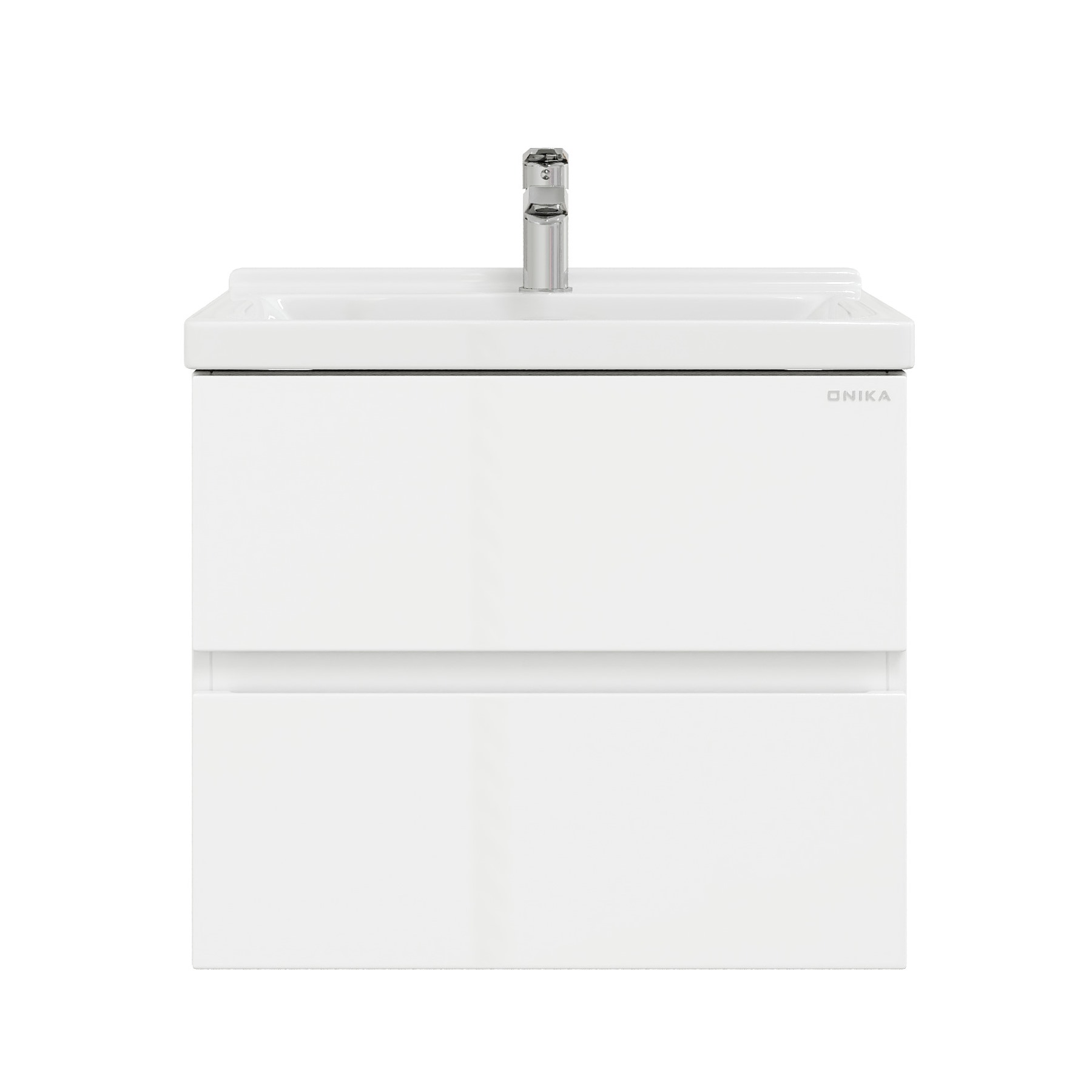 Тумба под раковину Оника Эвада 60, подвесная, цвет белый - фото 1