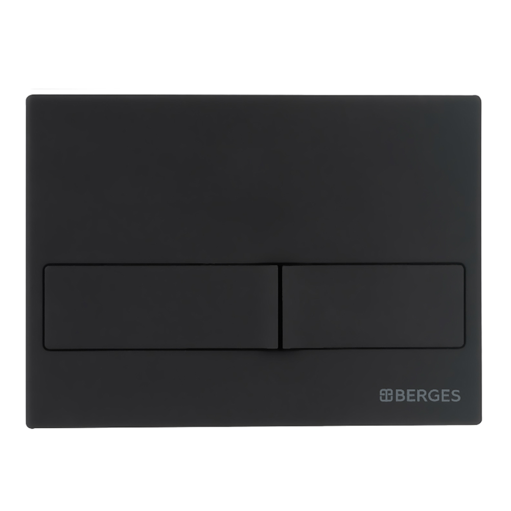 Комплект Berges 043243 унитаза Floe S Rimless с сиденьем микролифт и инсталляции Novum 525 с черной кнопкой L5 Soft Touch