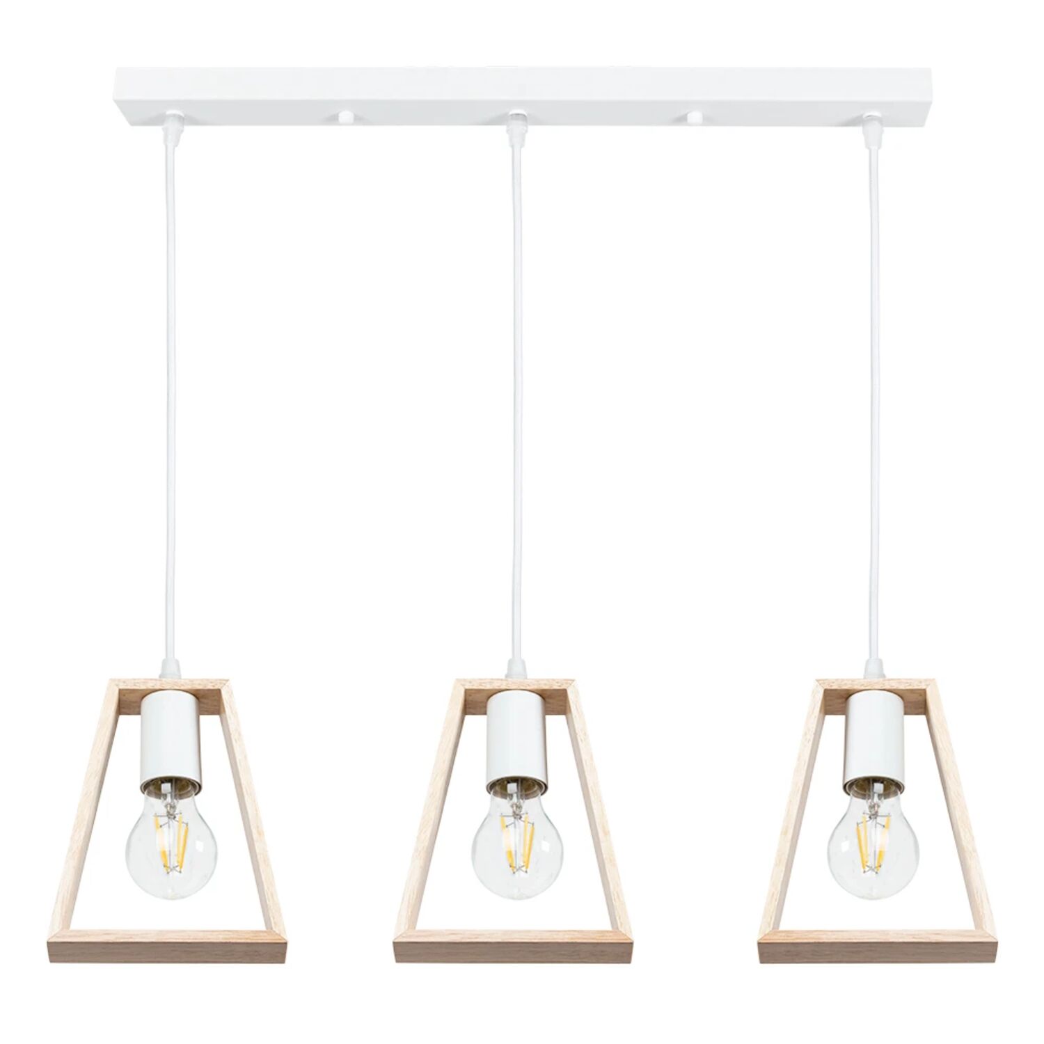 Подвесной светильник Arte Lamp Brussels A8030SP-3WH, арматура белый, плафон дерево бежевое