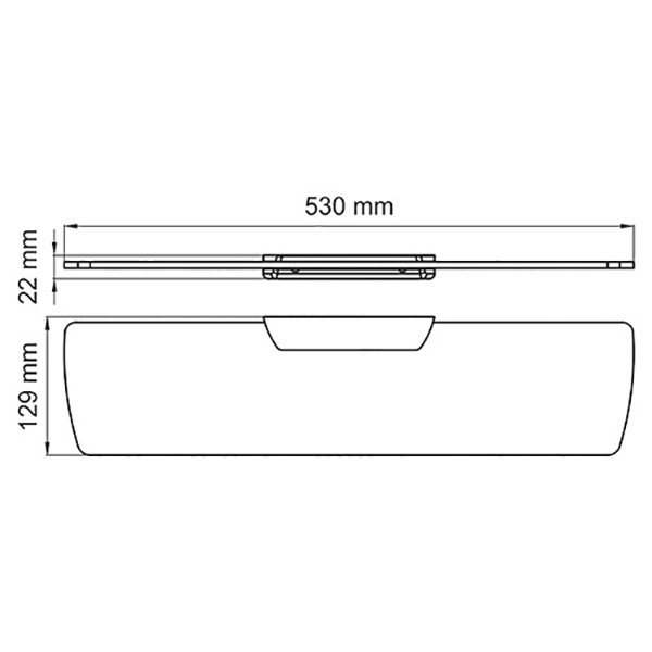 Полка WasserKRAFT Glan K-5124, цвет черный