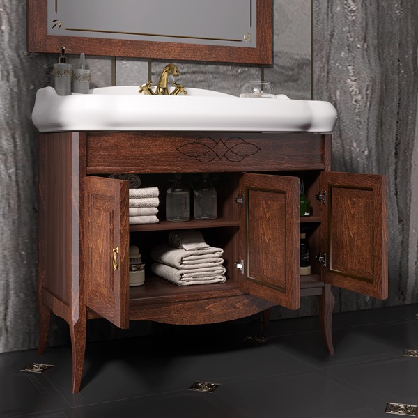 Мебель для ванной Опадирис Лоренцо 100, цвет светлый орех