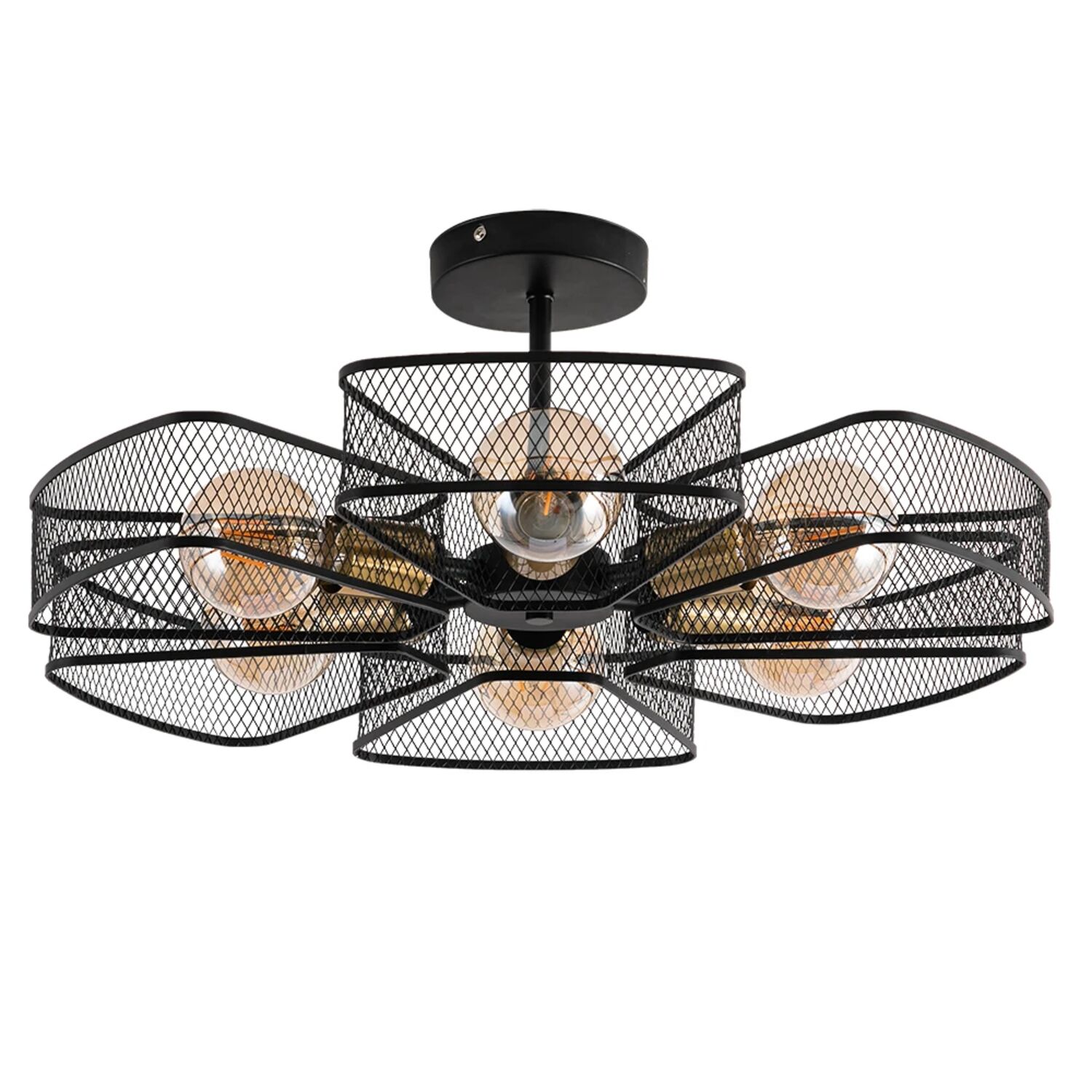Потолочная люстра Arte Lamp Maasym A7044PL-6BK, арматура черный, плафон металл черный