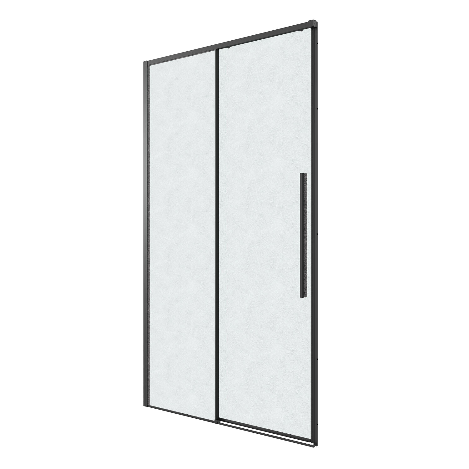 Душевая дверь Grossman Galaxy 110х195, стекло шиншилла, профиль черный матовый