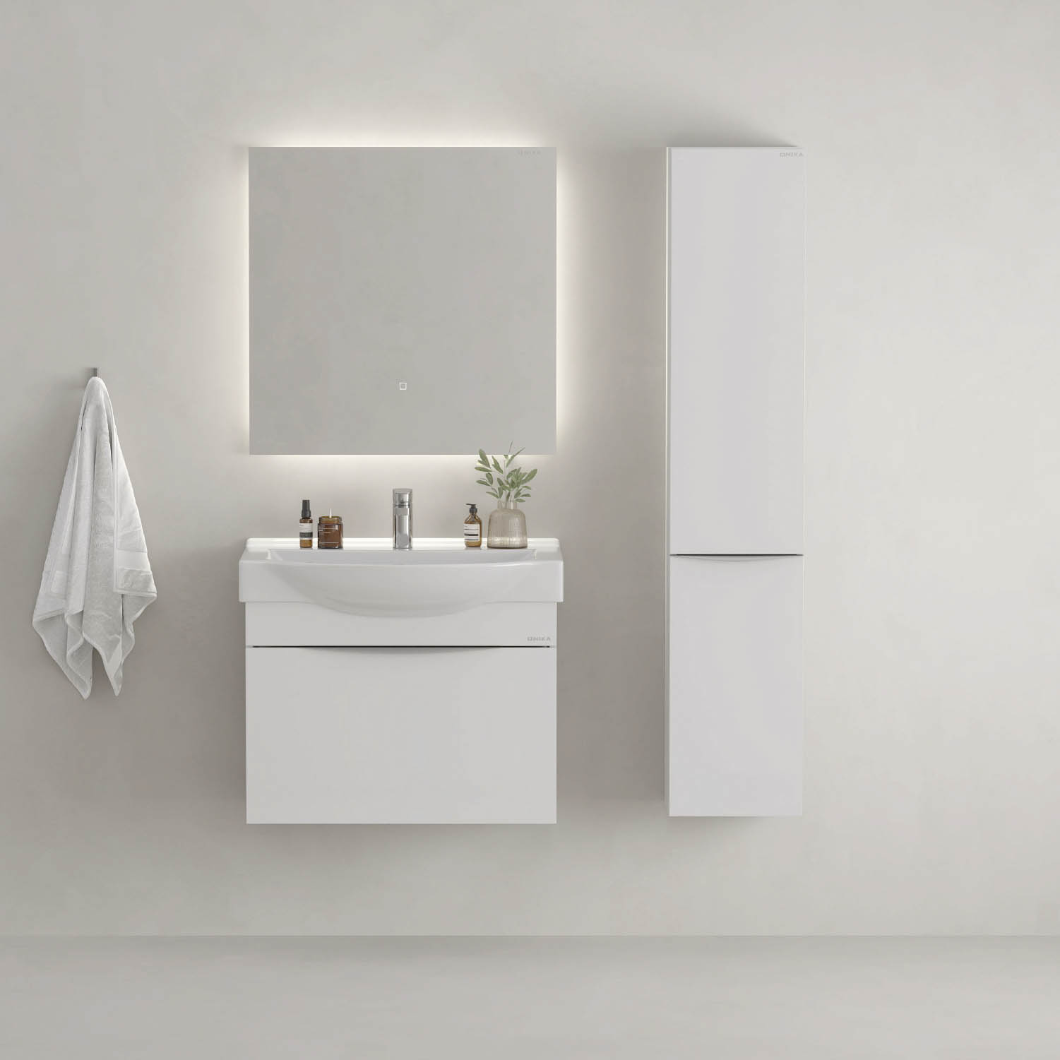 Мебель для ванной Оника Навиа 65, подвесная, цвет белый - фото 1