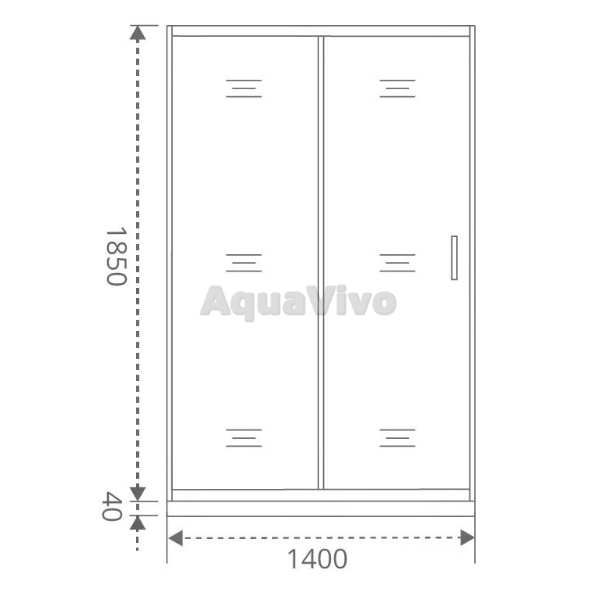 Душевая дверь Good Door Latte WTW-140-G-WE 140, стекло грейп, профиль белый - фото 1