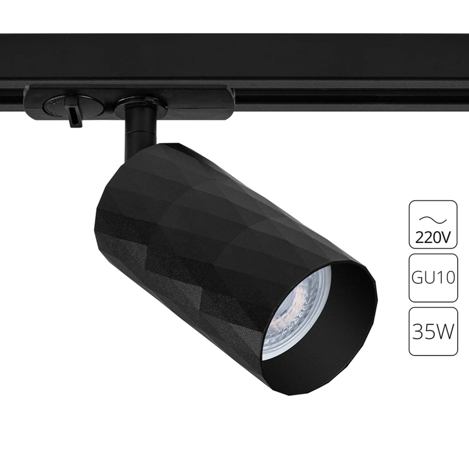 Трековый светильник Arte Lamp Fang A5560PL-1BK, арматура черный 