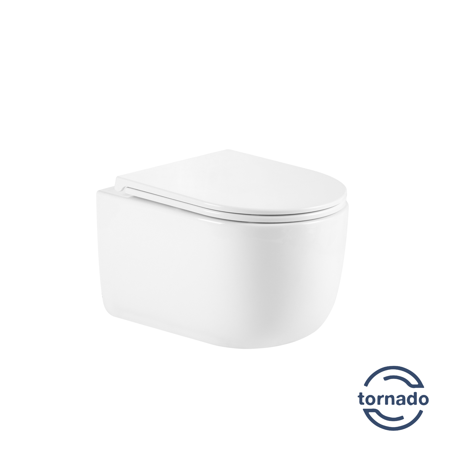 Унитаз Vincea Evo VT1-64ST подвесной, безободковый, смыв Торнадо, с сиденьем микролифт, цвет белый