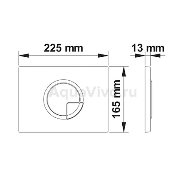 Кнопка смыва Berges Novum R5 040025 для унитаза, цвет черный Soft Touch - фото 1