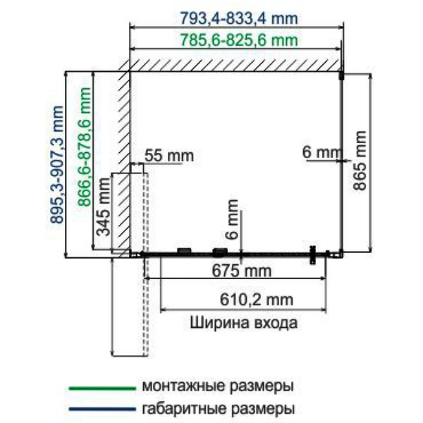 Душевой уголок WasserKRAFT Salm WasserSchutz 27I28 90х80, стекло прозрачное, профиль серебристый