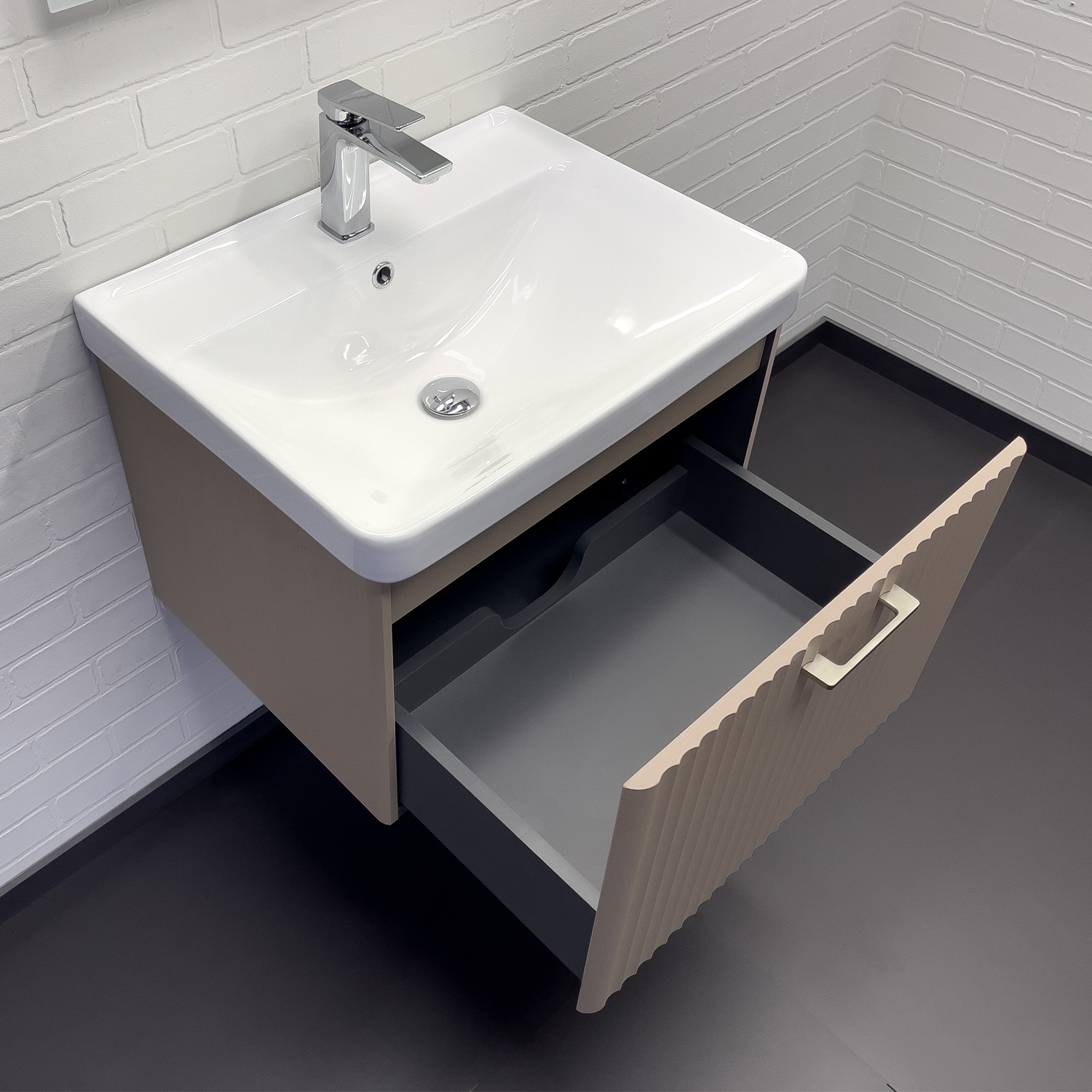 Мебель для ванной Comforty Ангара 60 П, цвет дуб латте - фото 1