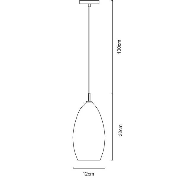 Подвесной светильник Arte Lamp Bicchiere A4282SP-1CC, арматура хром, плафон стекло белое, 12х12 см