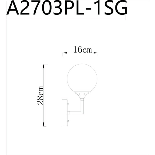 Бра Arte Lamp Marco A2703AP-1SG, арматура золото, плафон стекло белое, 12х16 см - фото 1