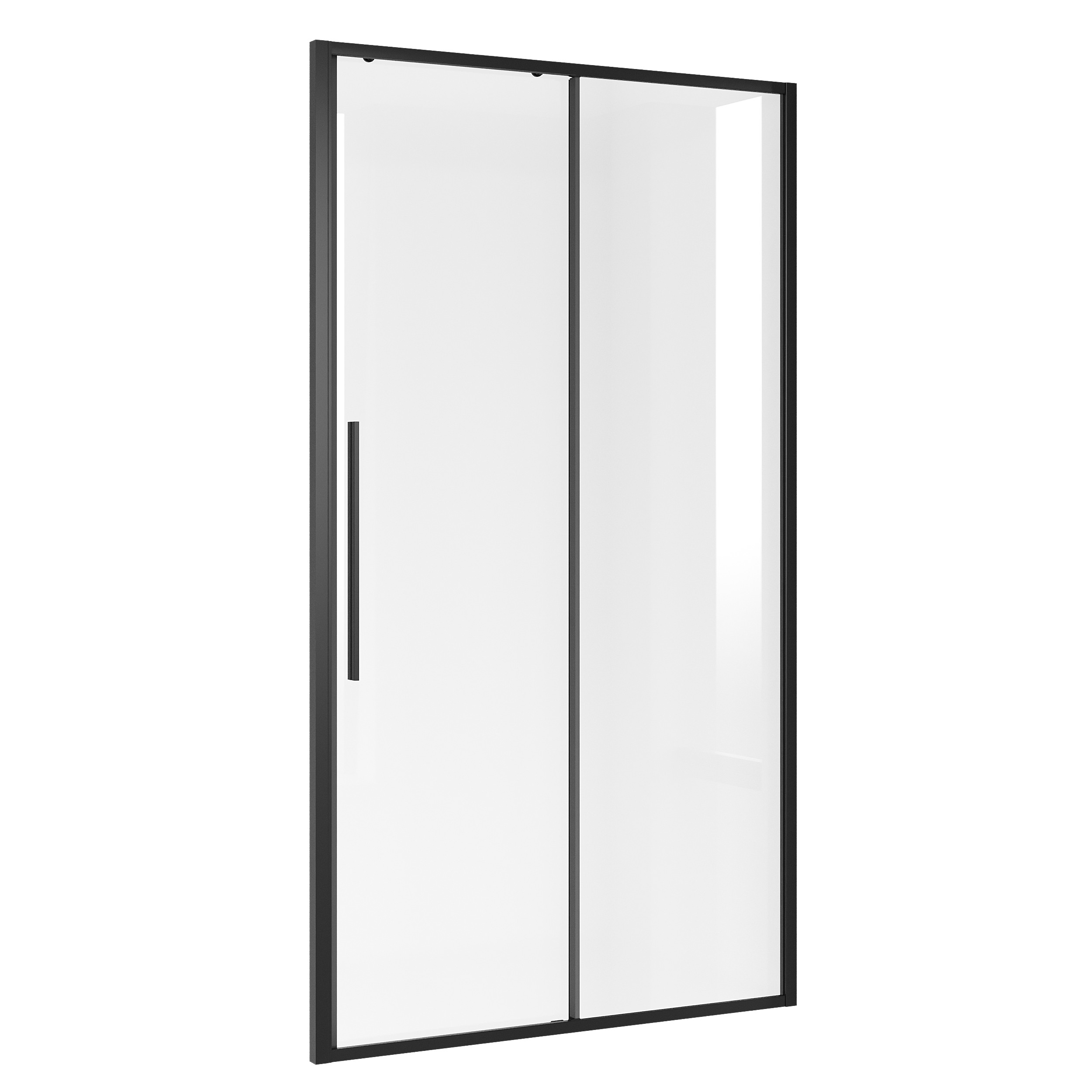 Душевая дверь Niagara Nova NG-84-13AB 130x195, стекло прозрачное, профиль черный матовый - фото 1