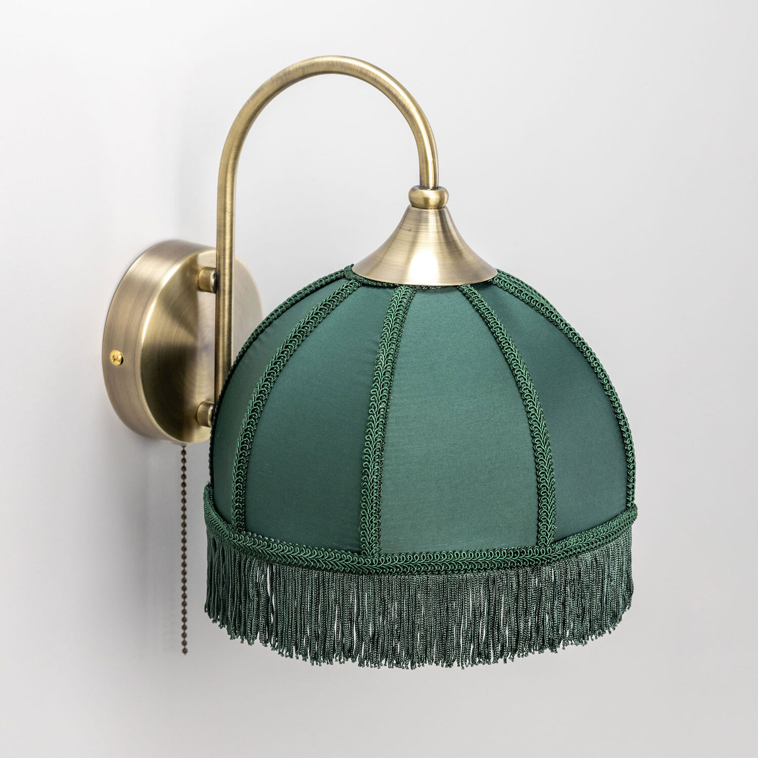 Бра Citilux Базель CL407312, арматура бронза, плафоны текстиль зеленый - фото 1