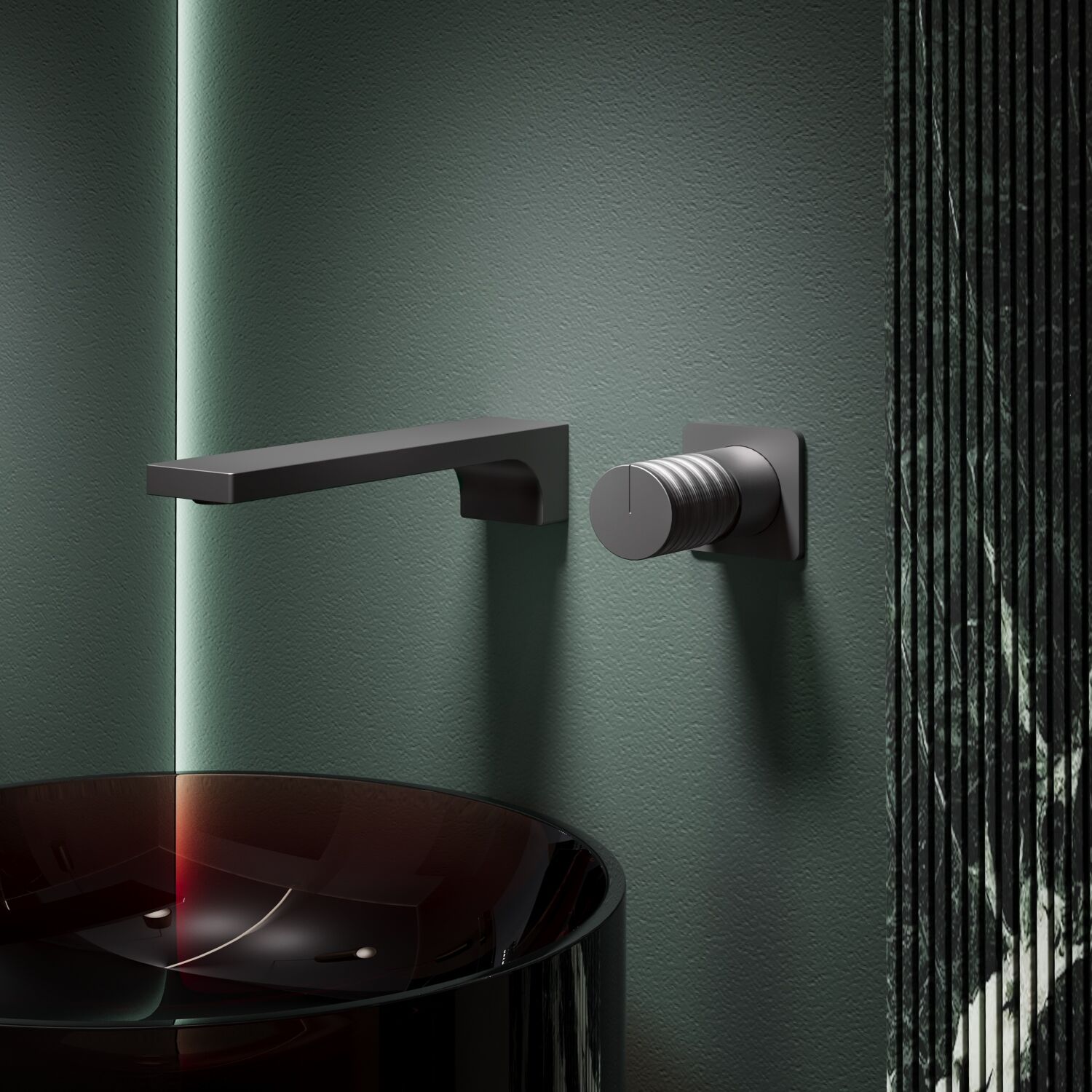 Смеситель Vincea Domus VBFW-5DM01GM для раковины, встраиваемый, цвет вороненая сталь - фото 1