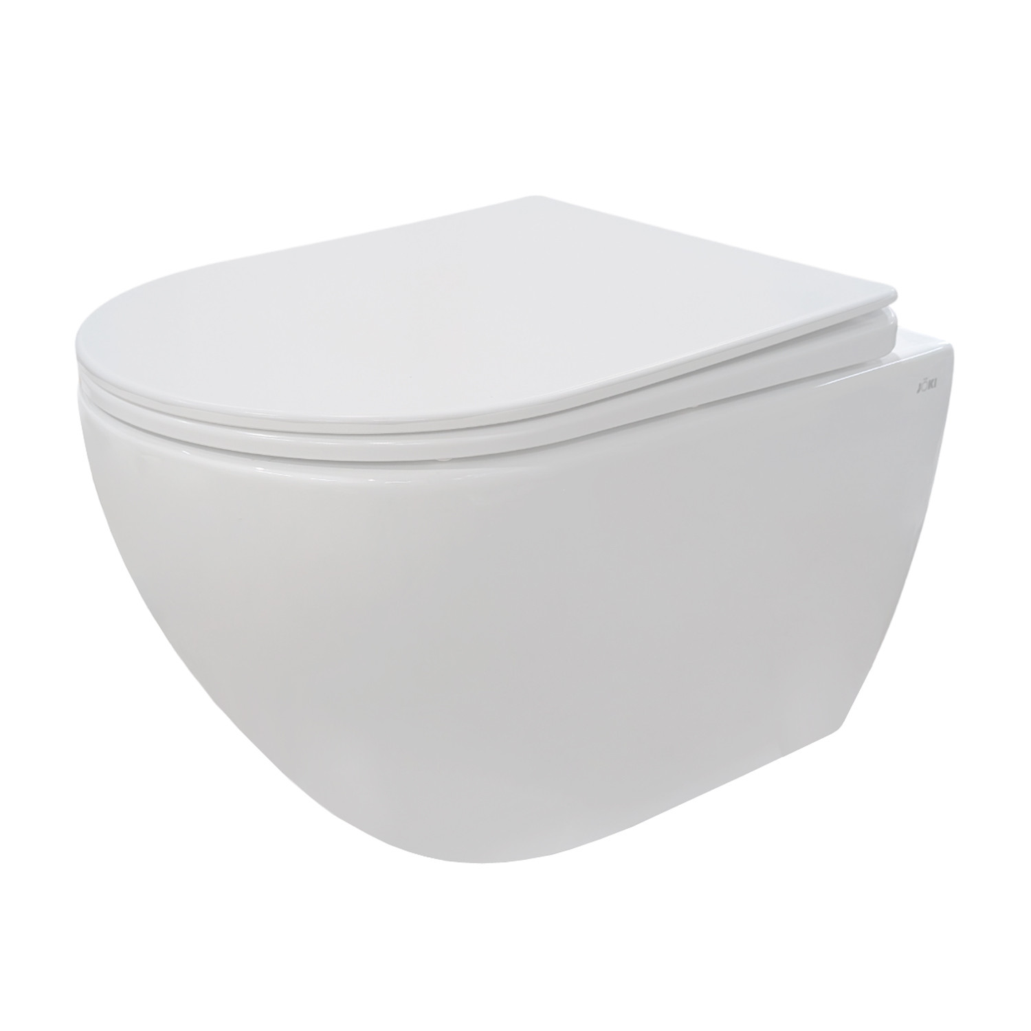 Унитаз Joki Stella XL T JK5751037 подвесной, безободковый, смыв торнадо, с сиденьем микролифт, цвет белый глянец