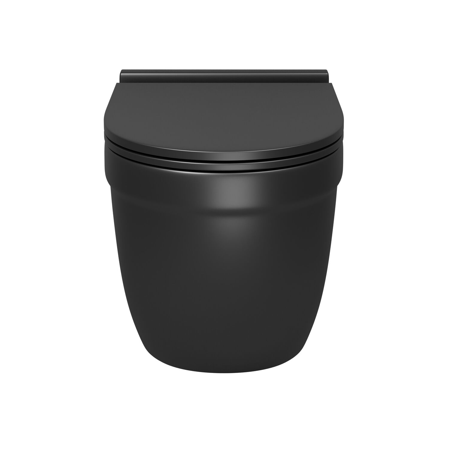 Унитаз Grossman Tornado GR-4483 BMSQ подвесной, безободковый, с сиденьем микролифт, цвет черный матовый - фото 1